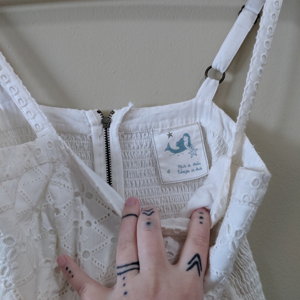 ANTHROPOLOGIE Mermaid Addie Lace Eyelet Romper_5